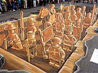 Объемный рисунок на асфальте Lego армия