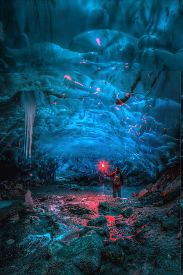 Приголомшливі крижані печери Аляски