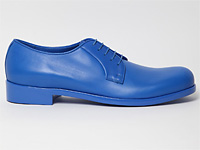 Модные синие ботинки