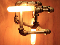 Лампы и люстры из водопроводных труб